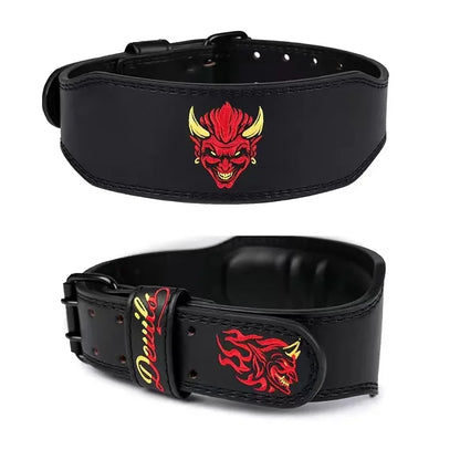 Embroidery Devil Weightlifting Belt Bodybuilding Fitness Belt Powerlifting Deadlift Squat Waist Protector Gym Back Waist Support