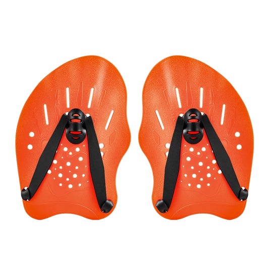 Swimming Training Hands Flippers Swim Paddles, Swimming Training Freestyle Swimming Frog Paddles with Adjustable Silicone Straps