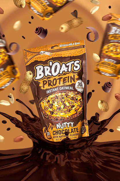 High Protein Oatmeal with 30G of Protein per Serving - Protein Packed Gluten Free Delicious Tasting High Protein Oats (Pack of 1, Nutty Chocolate)