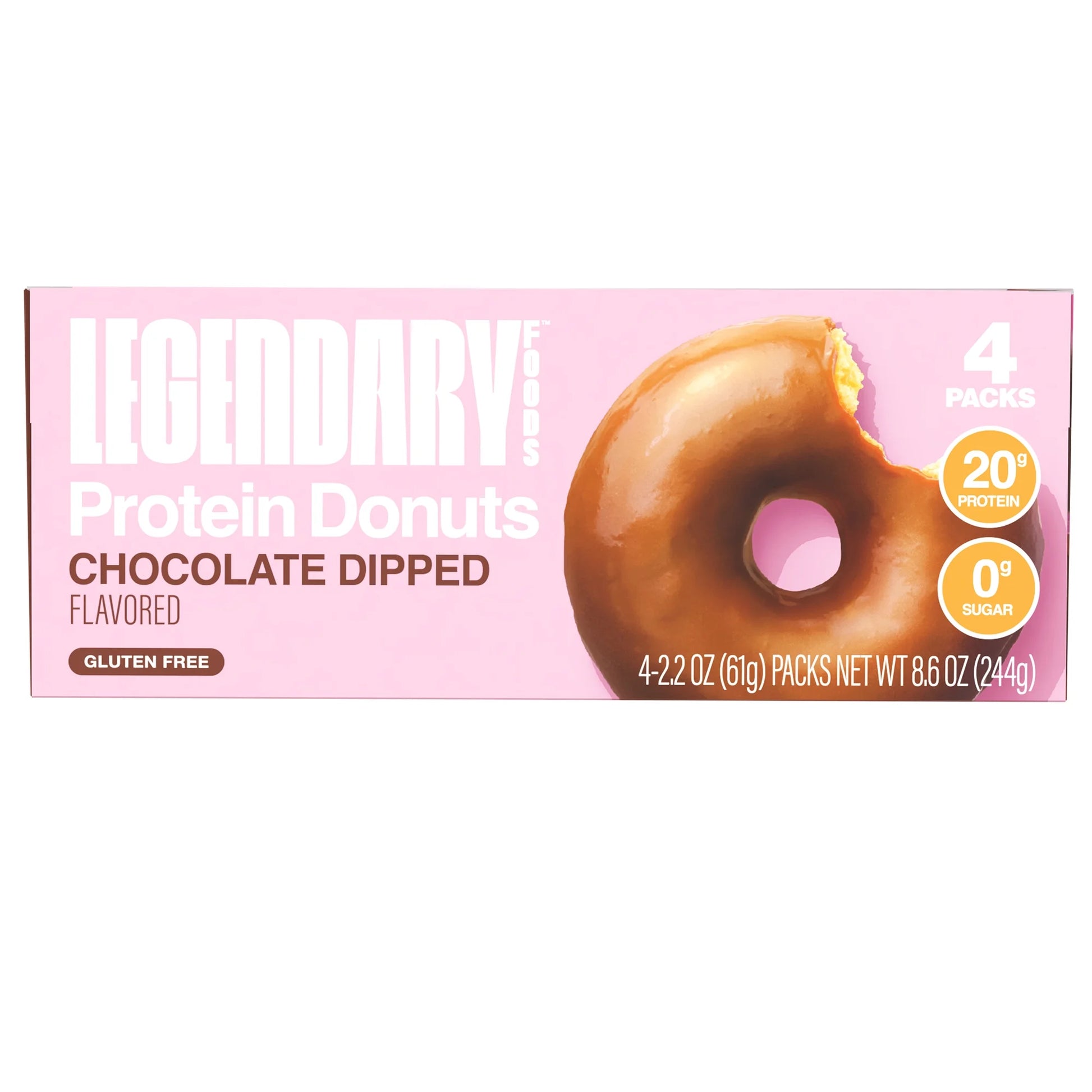 - Protein Donuts Chocolate Dipped 8.6Oz/4Ct