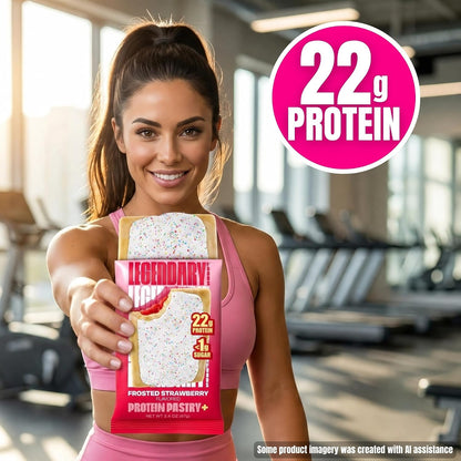 High Protein Pastry, Strawberry, Low Carb/Low Sugar Snack | Original Protein Pastry, Keto Snack,Frosted Breakfast Tart, High Protein Keto Treats,Healthy Protein Snacks for Adults Kids