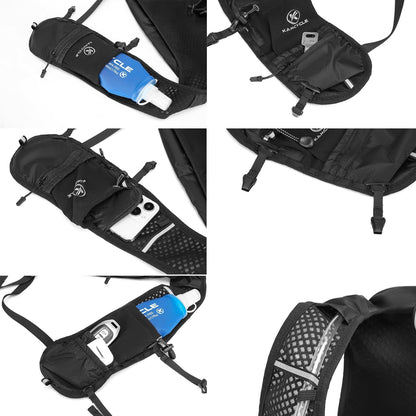 Running Hydration Vest Breathable,Hydration Backpack Water Backpack, Lightweight Phone Holder Running Vest ,Reflective Hi Vis for Women & Men (With 2L Bladder and 500Ml Soft Flask)