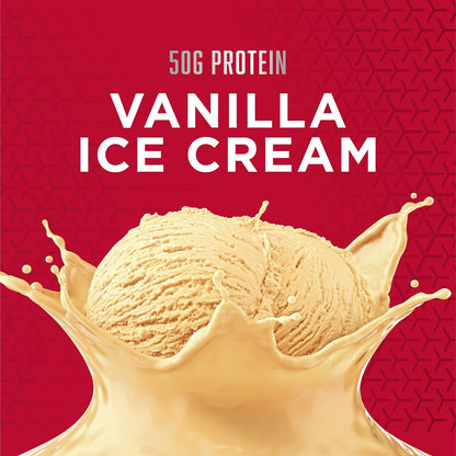 TRUE-MASS Weight Gainer, Mass Gainer Protein Powder, Post Workout Muscle Recovery Powder, Muscle Gainer, 2:1 Carbs to Protein Ratio, Vanilla Ice Cream, 5.82 Pound, 16 Servings