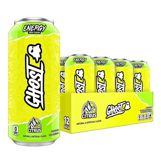 Zero Sugar Energy Drink, Citrus, 16 Oz Can, 12 Pk