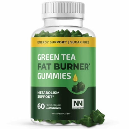 (2 Pack)  Green Tea Fat Burner Gummies, Metabolism Support for Men and Women, 60 Count