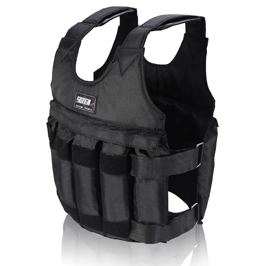 50Kg Fitness Sports Weighted Vest Adjustable Workout Exercise Training Weight Bearing Clothes Strength Physical Training