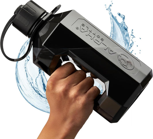 | 1.6 Litre Water Bottle | Large Drinks Water Jug | Gym, Holiday, Travel | Black