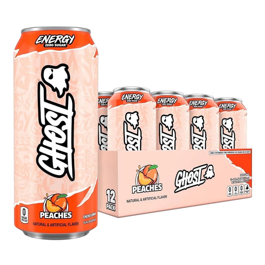 Zero Sugars Energy Drink, Peaches, 16 Oz Can, 12 Pk