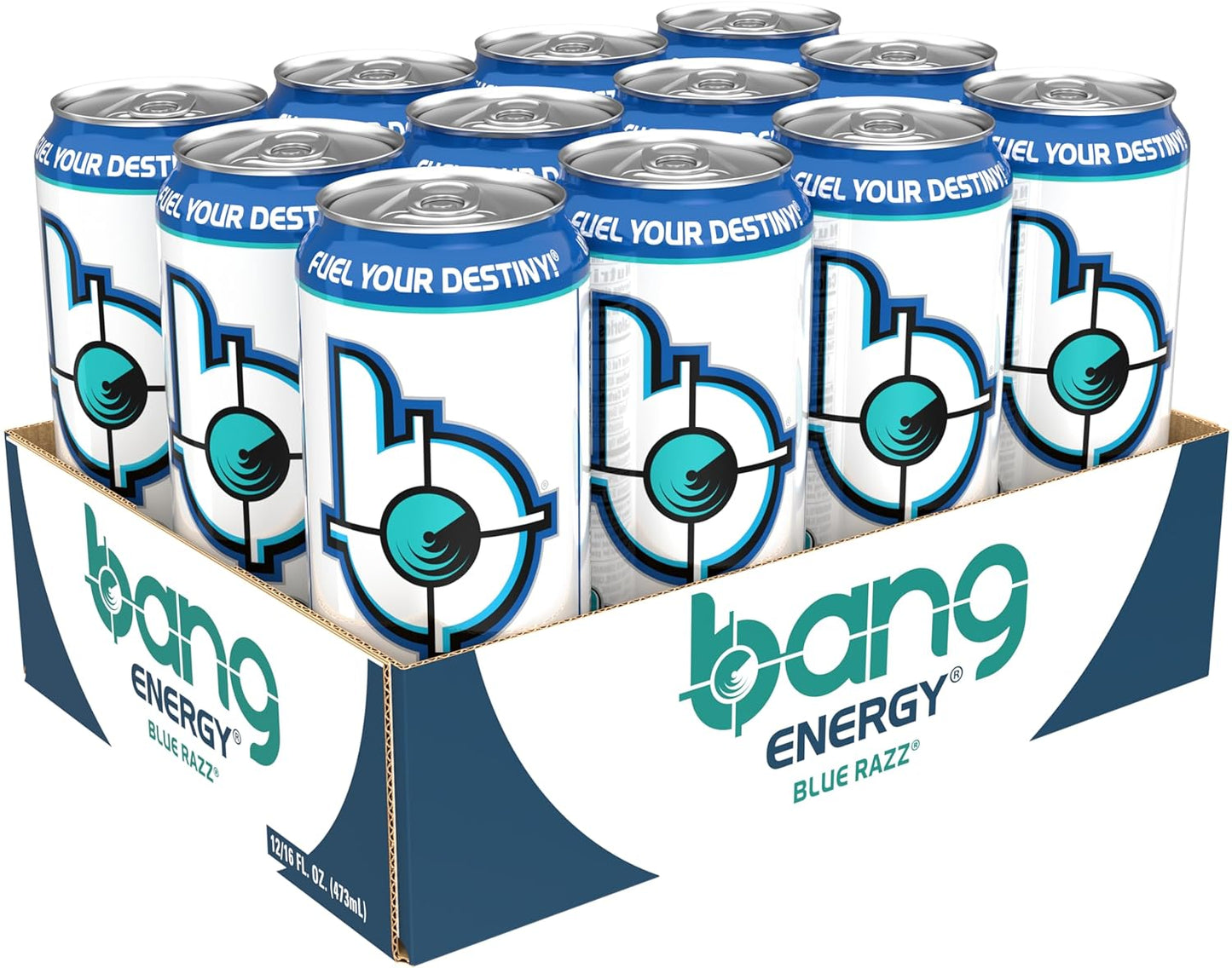 Energy Blue Razz, Sugar-Free Energy Drink, 16-Ounce | Pack of 12