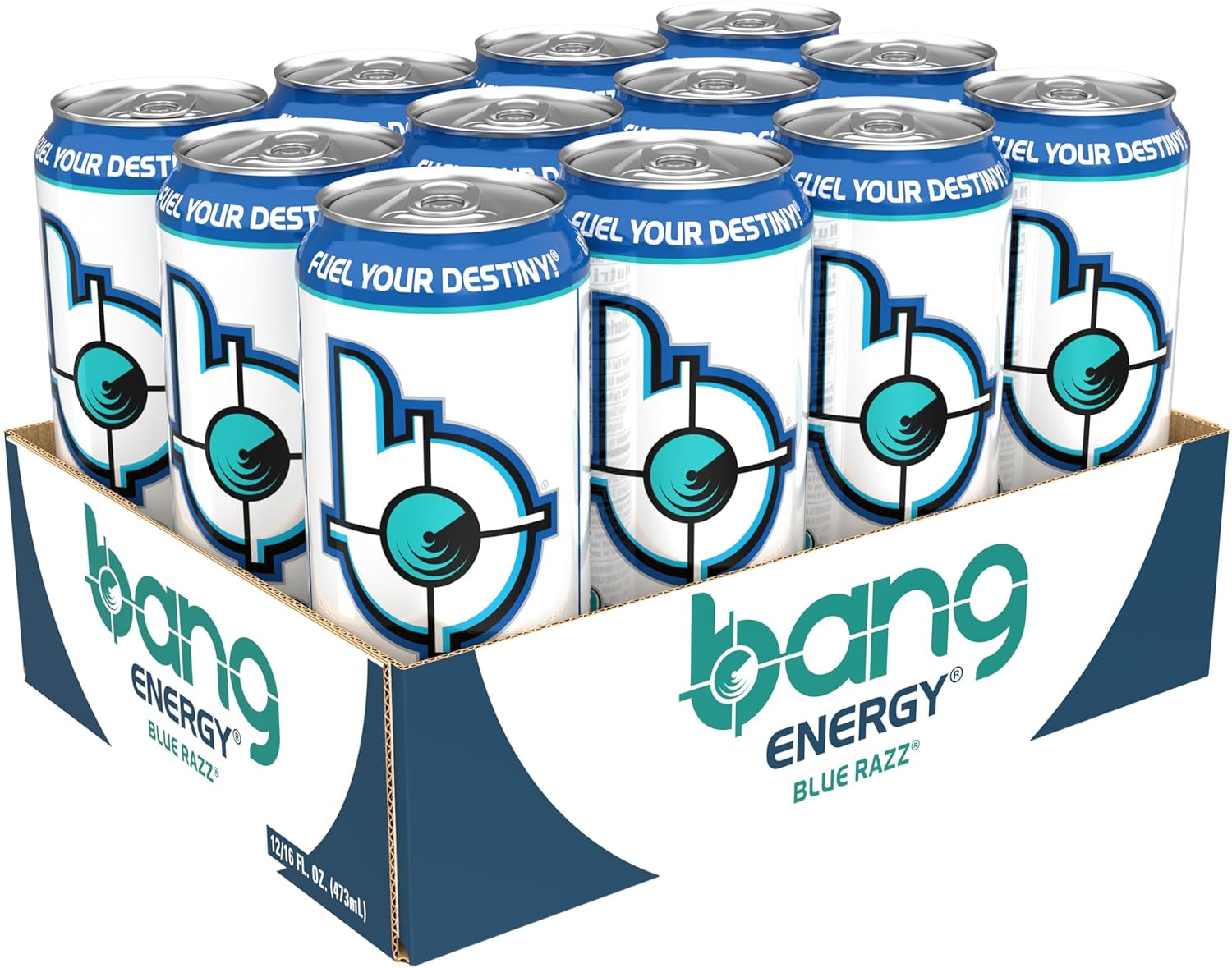 Energy Blue Razz, Sugar-Free Energy Drink, 16-Ounce | Pack of 12