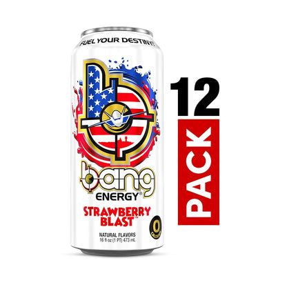 Energy Strawberry Blast, Sugar-Free Energy Drink, 16 Ounce (Pack of 24)