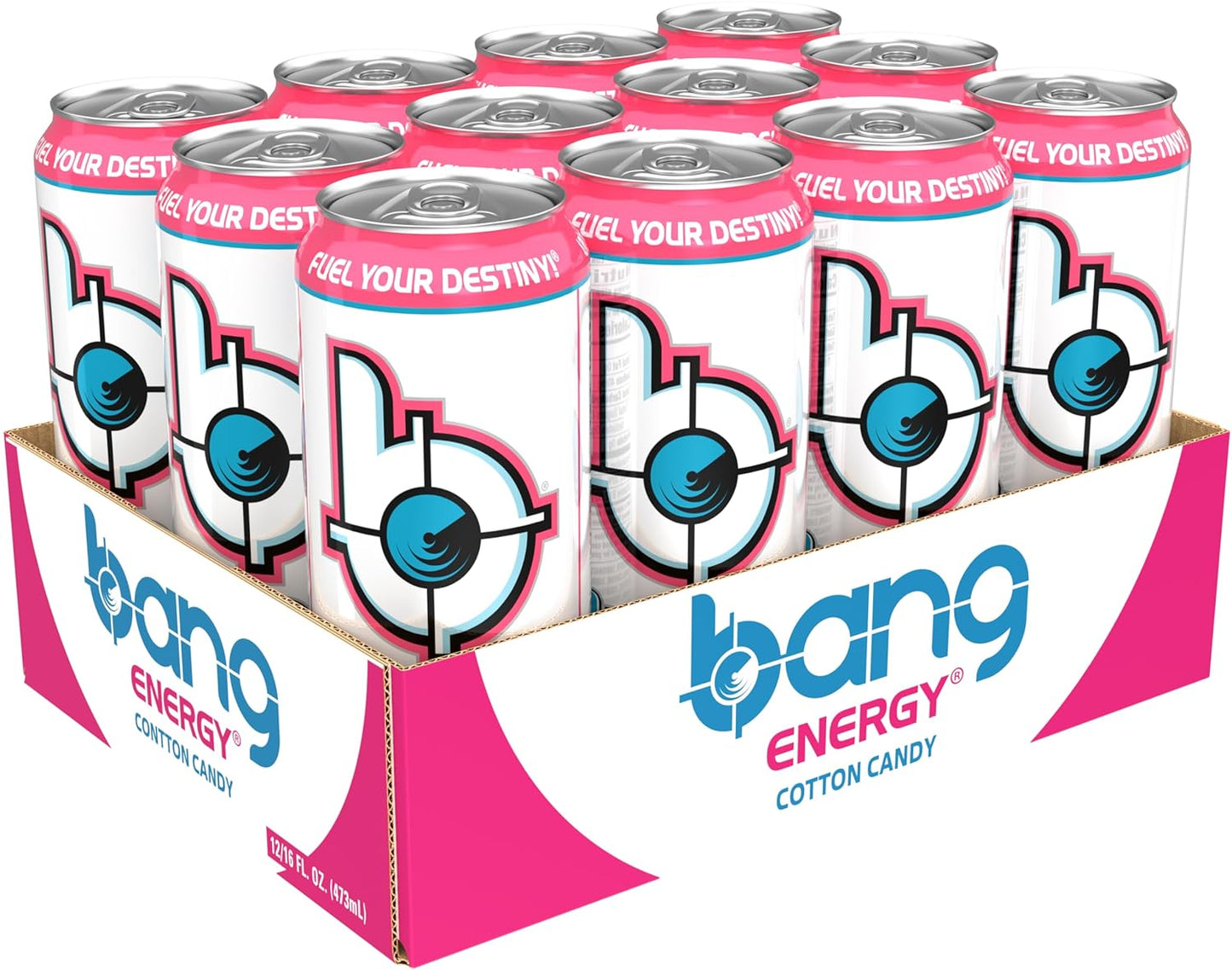 Energy Cotton Candy, Sugar-Free Energy Drink, 16-Ounce | Pack of 12