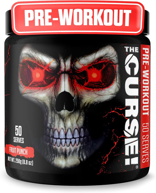 the Curse! Fruit Punch Pre Workout Powder with Creatine – Extreme Energy Preworkout for Men & Women – 50 Servings – L Citrulline, Beta Alanine & Caffeine for Pump, Strength & Focus
