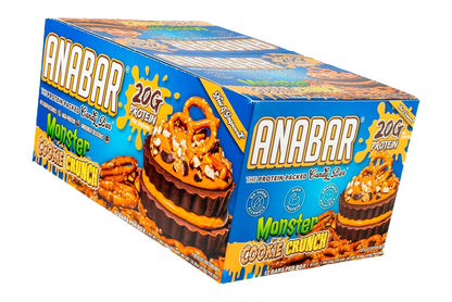 Anabar Protein Bar, the Protein-Packed Candy Bar, Amazing Tasting Protein Bar, No Sugar Alcohols, High Protein, Amazingly Delicious (12 Bars, Milk Chocolate Monster Cookie Crunch)