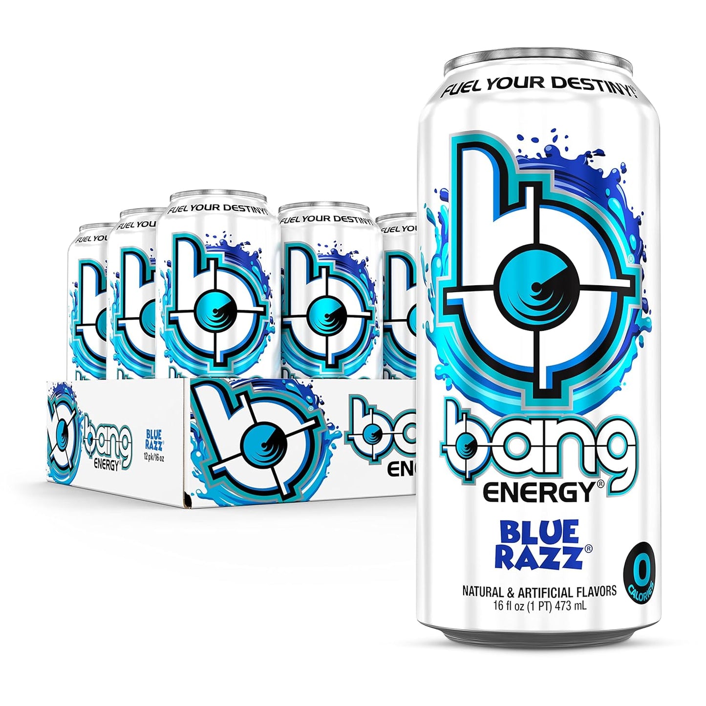 Energy Blue Razz, Sugar-Free Energy Drink, 16-Ounce | Pack of 12