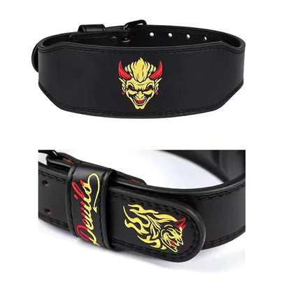 Embroidery Devil Weightlifting Belt Bodybuilding Fitness Belt Powerlifting Deadlift Squat Waist Protector Gym Back Waist Support