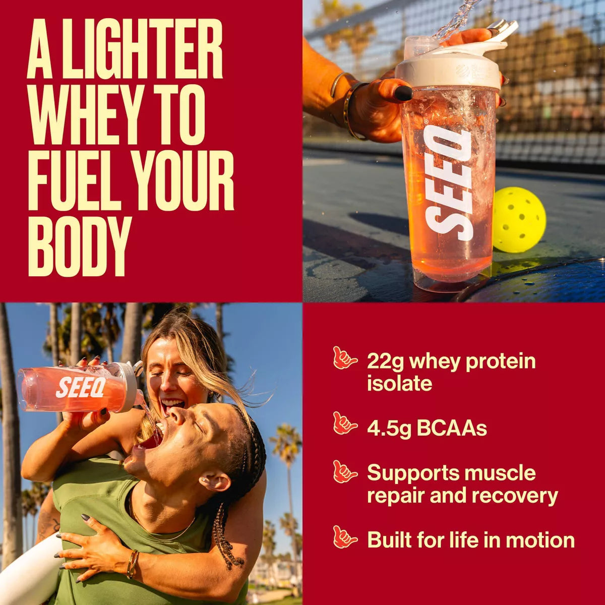 Seeq Clear Protein Powder - Strawberry Lemonade - Whey Protein Isolate - 15 Servings