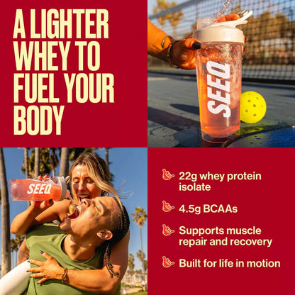 Seeq Clear Protein Powder - Strawberry Lemonade - Whey Protein Isolate - 15 Servings
