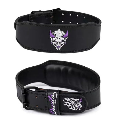 Embroidery Devil Weightlifting Belt Bodybuilding Fitness Belt Powerlifting Deadlift Squat Waist Protector Gym Back Waist Support