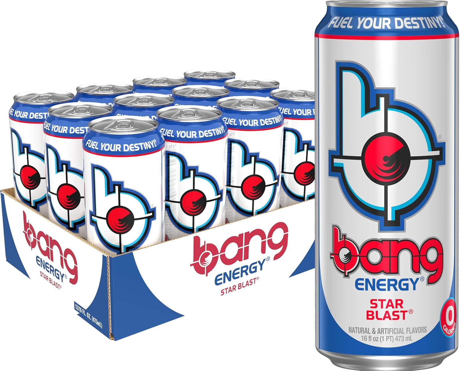 Energy Star Blast, Sugar-Free Energy Drink, 16 Ounce | Pack of 12