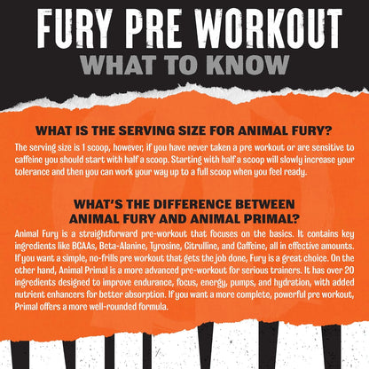 Fury - Pre Workout Powder Supplement for Energy and Focus - 5G BCAA, 350Mg Caffeine Nitric Oxide without Creatine - Powerful Stimulant for Bodybuilders - Blue Raspberry
