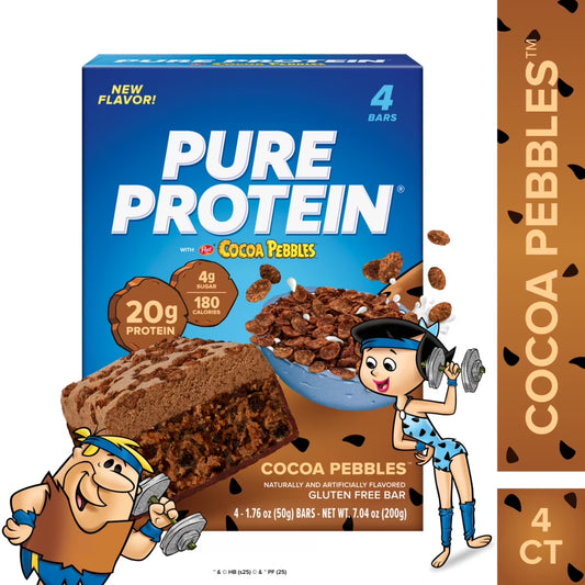 Bars, Cocoa Pebbles, 20G Protein, 1.76 Oz, 4 Count