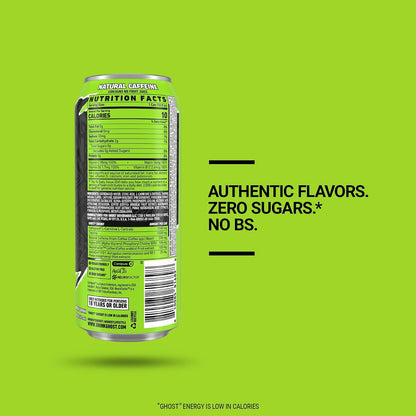 Energy Drink - 12-Pack, Electric Limeade, 16Oz Cans - Energy & Focus & No Artificial Colors - 200Mg of Natural Caffeine, L-Carnitine & Taurine - Gluten-Free & Vegan