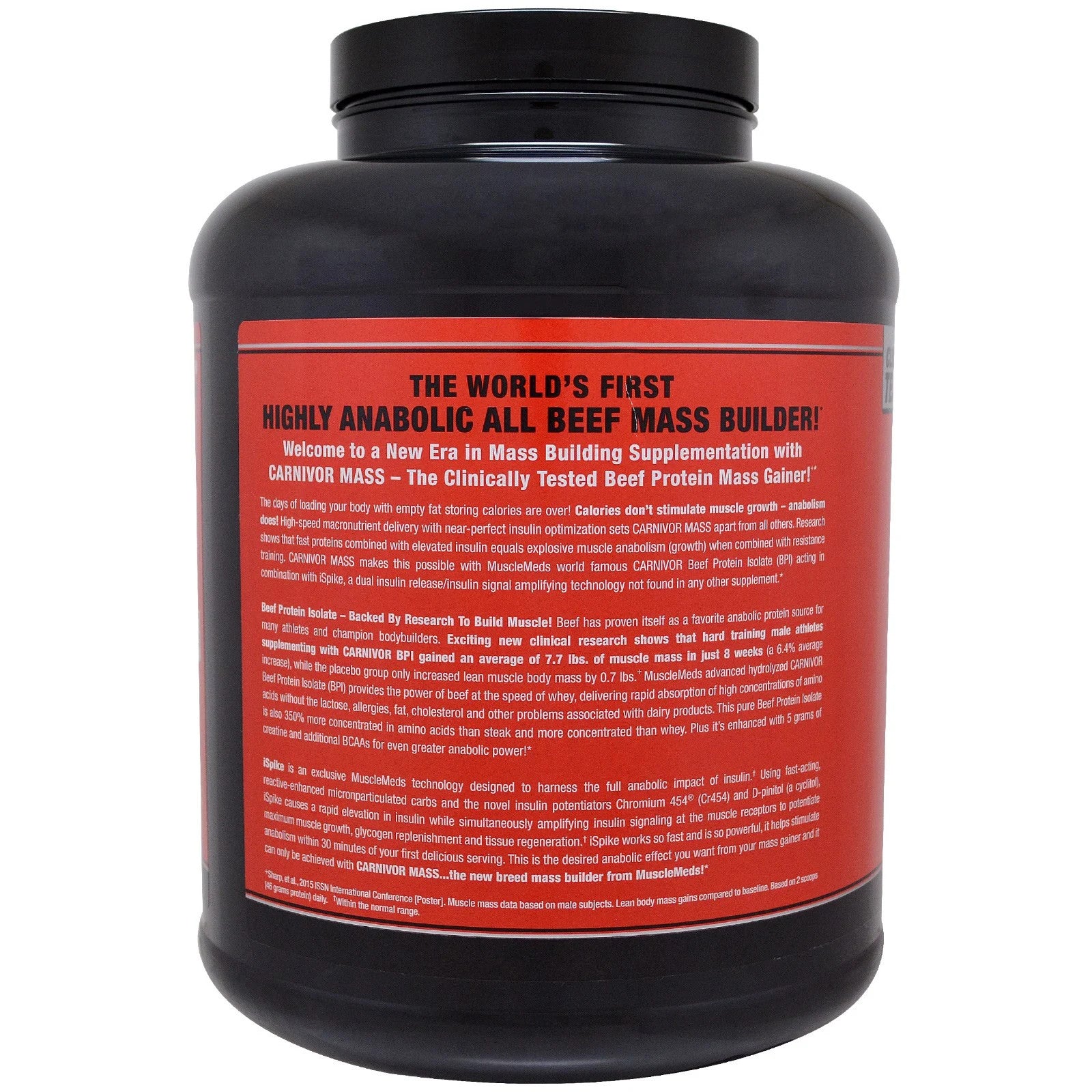 Carnivor™ Mass, Anabolic Beef Protein Gainer, Chocolate Fudge, 5.83 Lbs (2,646