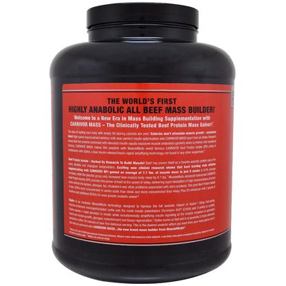 Carnivor™ Mass, Anabolic Beef Protein Gainer, Chocolate Fudge, 5.83 Lbs (2,646