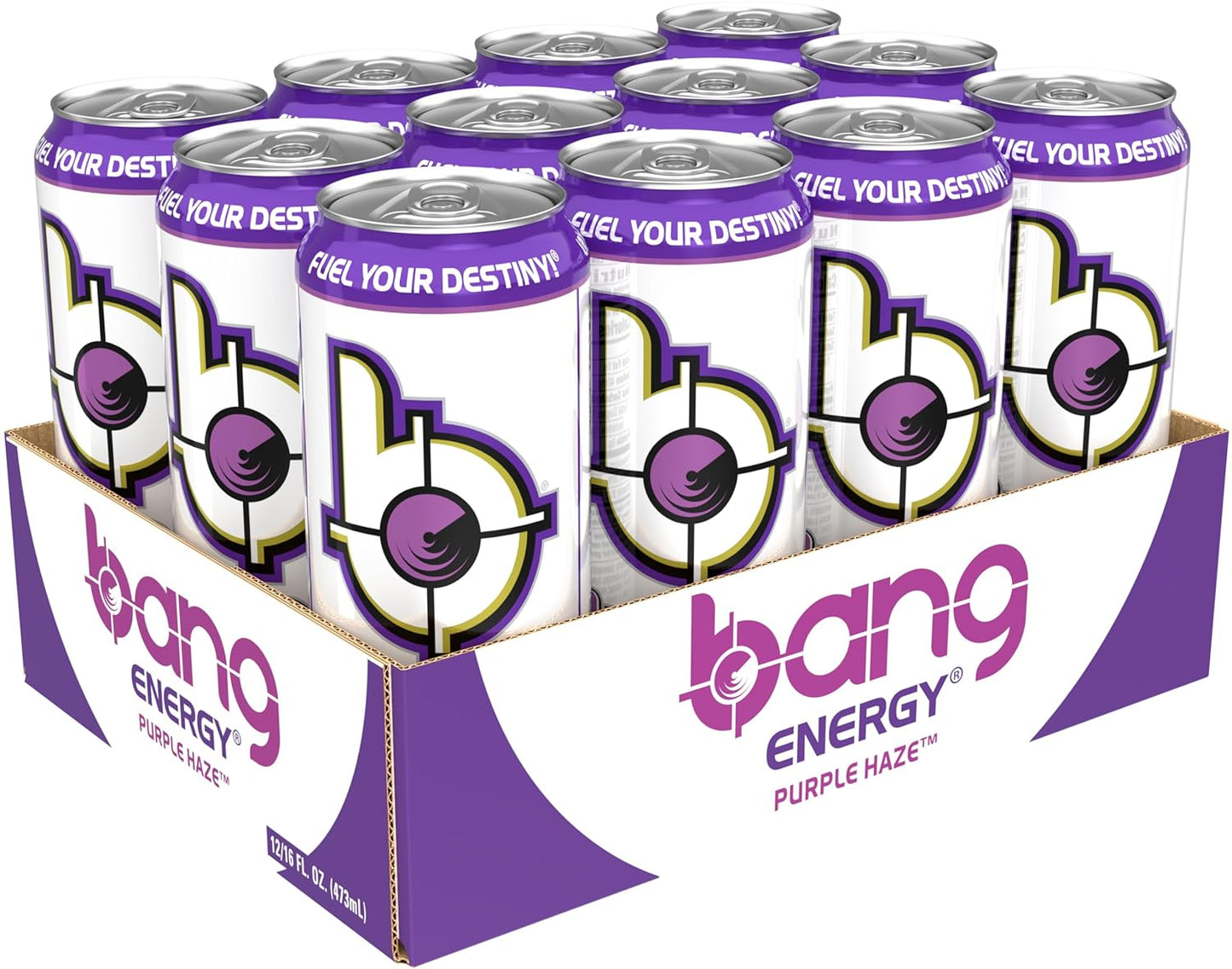 Energy Purple Haze, Sugar-Free Energy Drink, 16-Ounce | Pack of 12